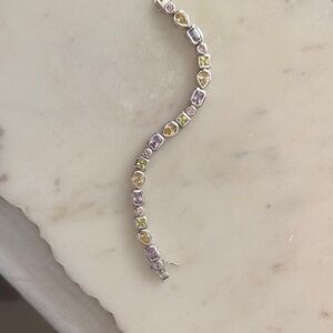 Vintage Elegant Multi-Color Gemstone Bracelet